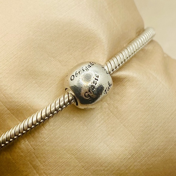 EUC Pandora 791276 Sterling Silver Many Thanks Charm - Picture 4 of 10